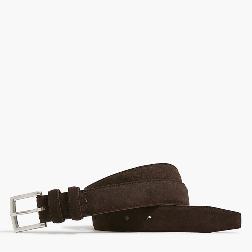 Suede belt
